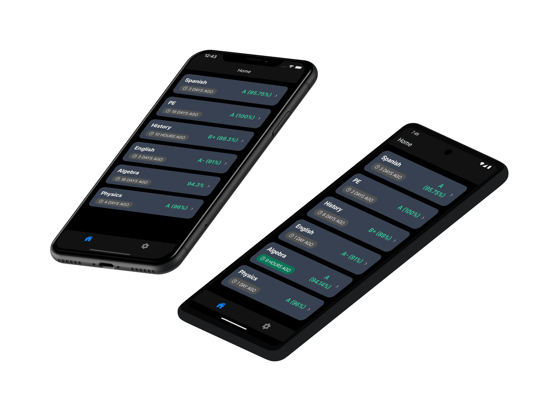 An image showing the Bessy mobile app on both iOS and Android